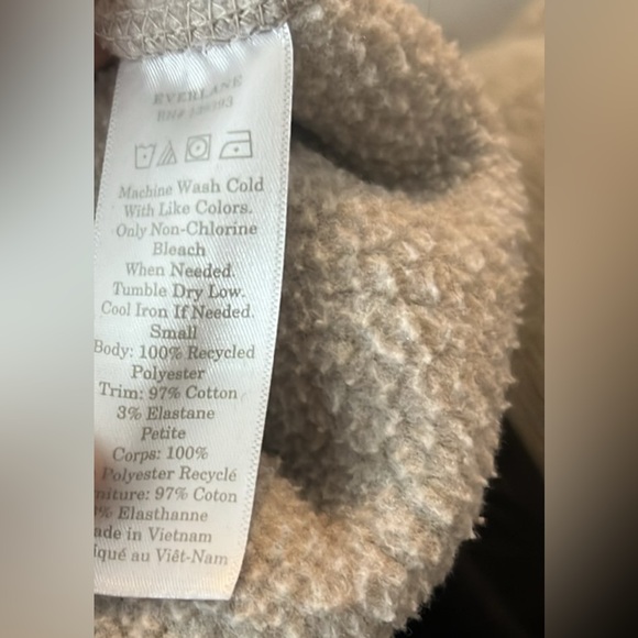 Everlane The Renew Fleece Raglan Sweatshirt Oat Size Small - Picture 9 of 9